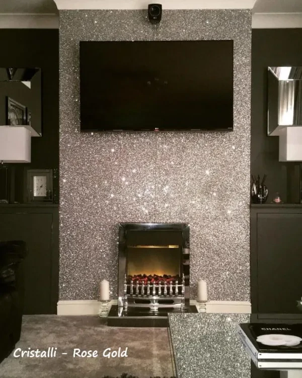 tynk brokatowy cristalli w kolorze rose gold