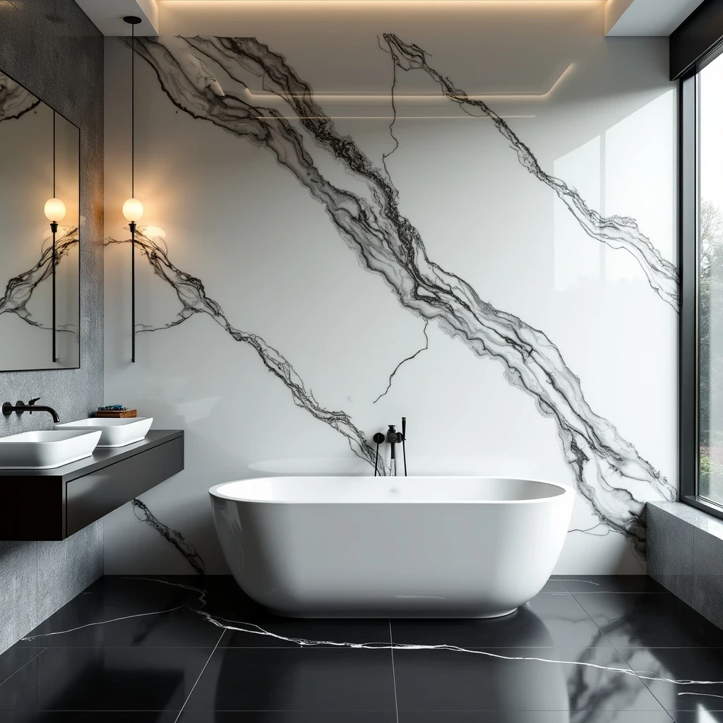 Efekt Białego Marmuru z żyłami - zestaw