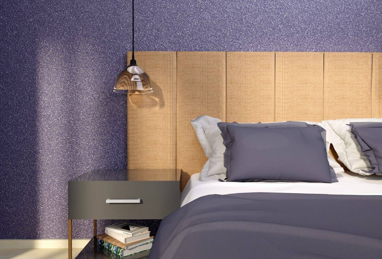 glitter wall in bedroom