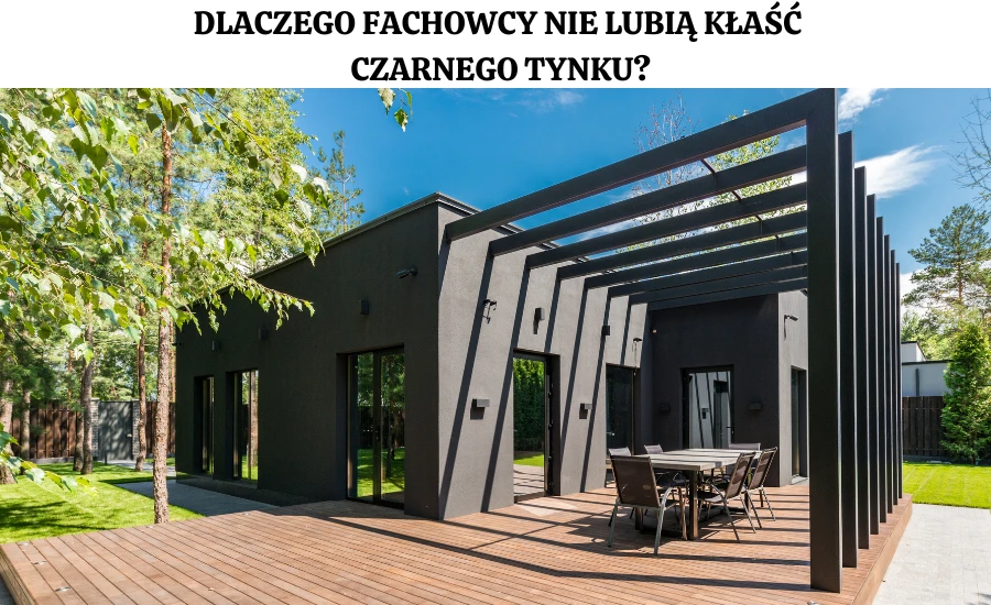 Czarna elewacja domu