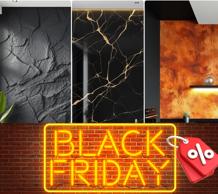 Black Friday – tynki i farby dekoracyjne: Pigio, Ecorson, Valpaint, Guardi, Pigment