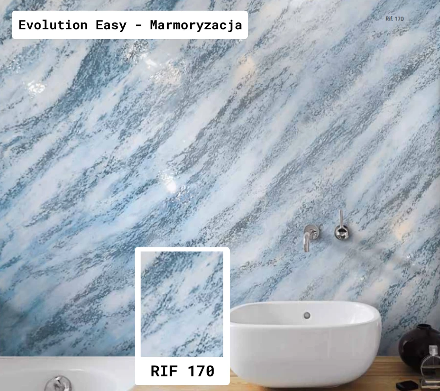 decorative microcement with a marbling effect in a bathroom