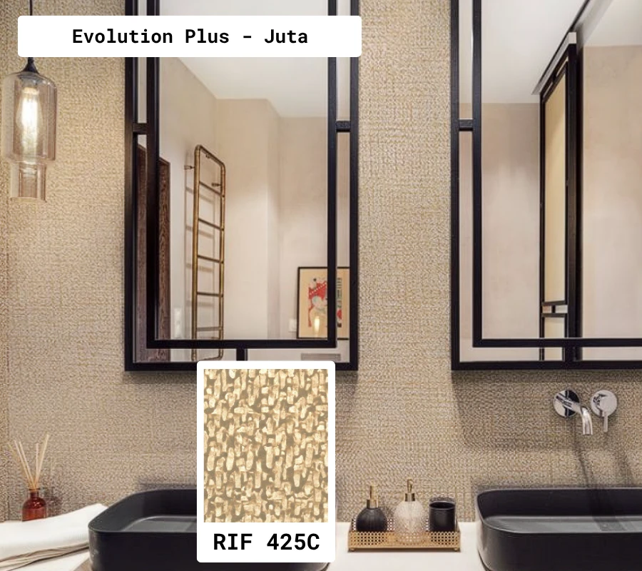 decorative microcement in a Jute style in a bathroom